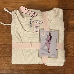Cream colored two piece pajamas set